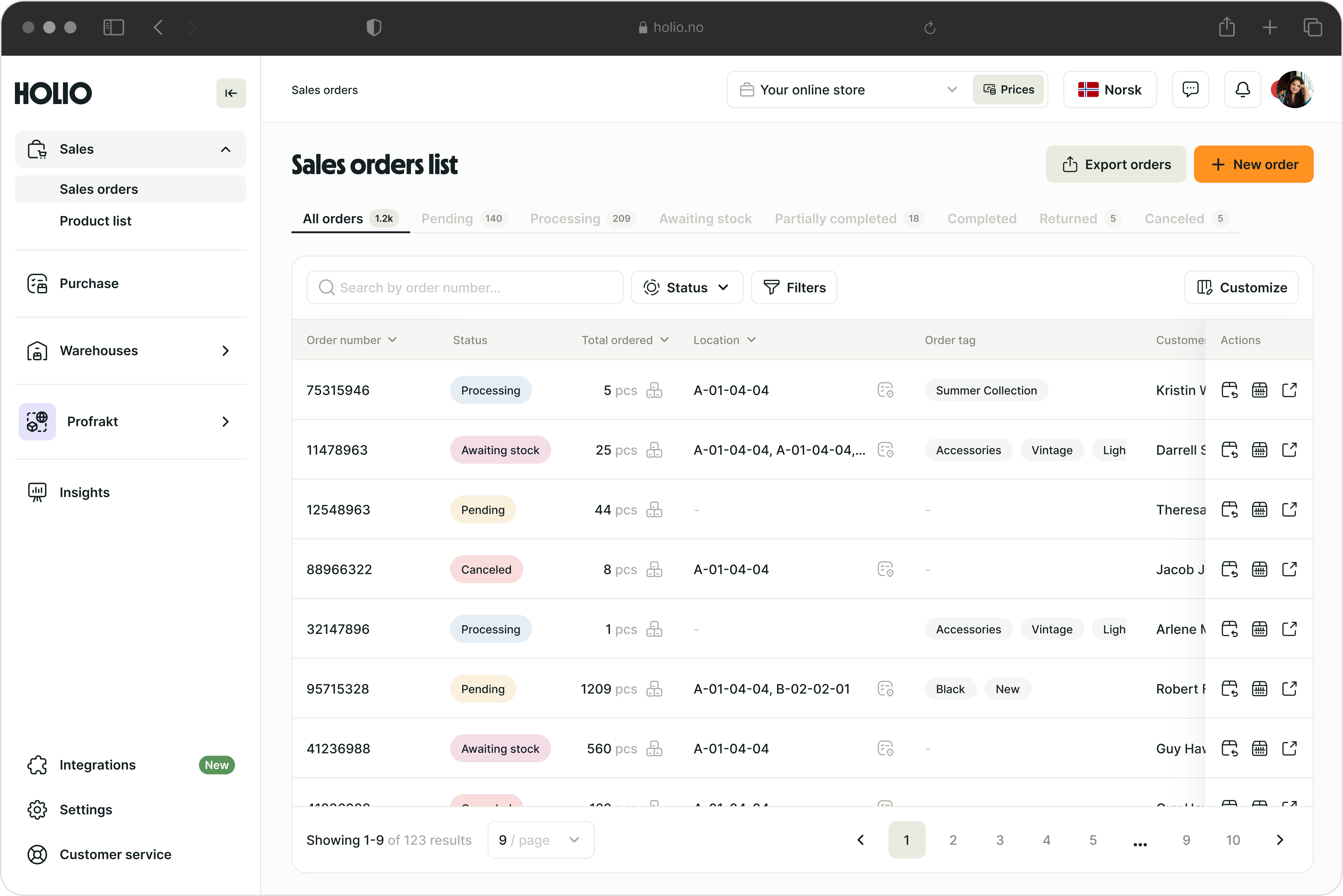 Sales Orders