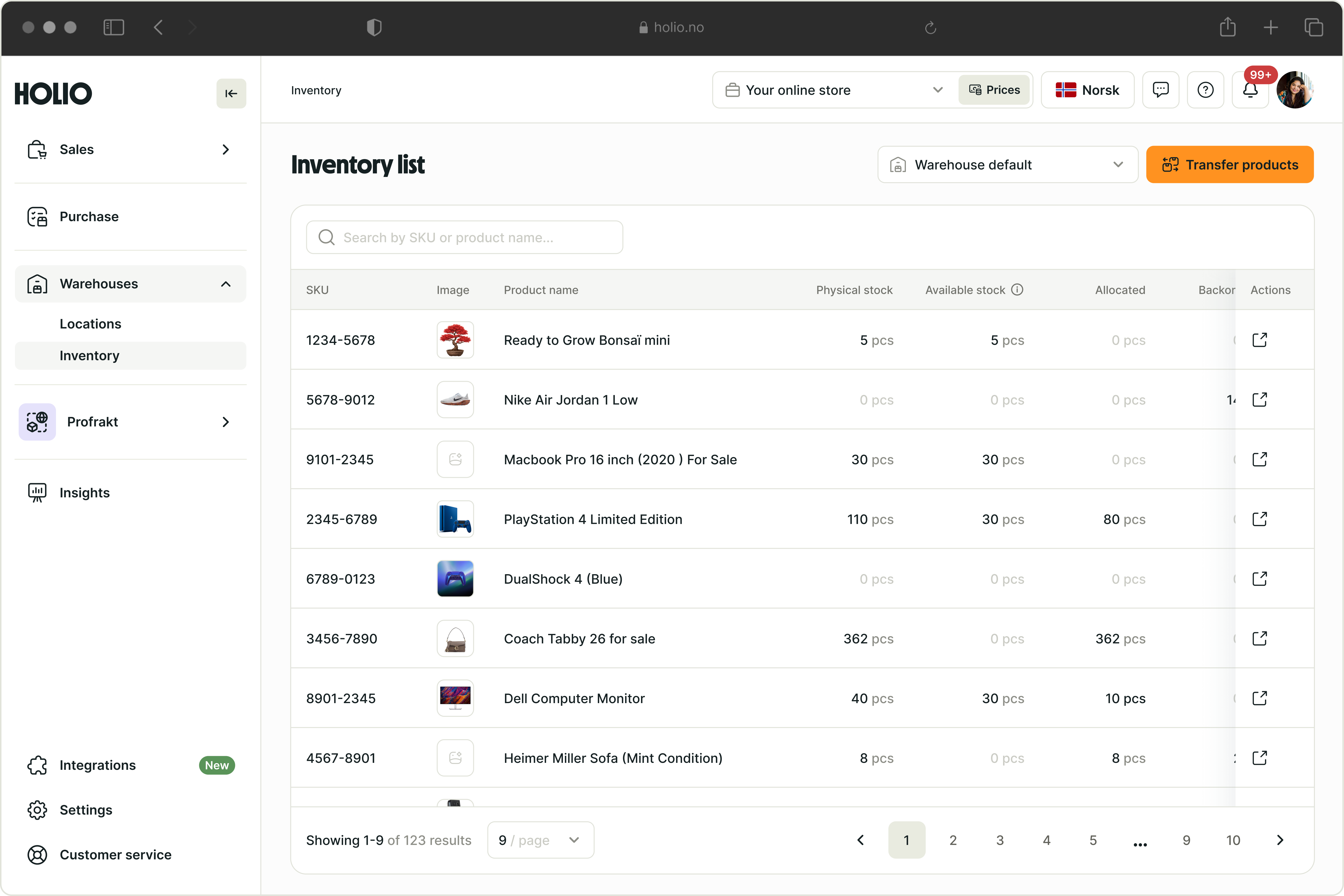 Inventory control for fast moving operations