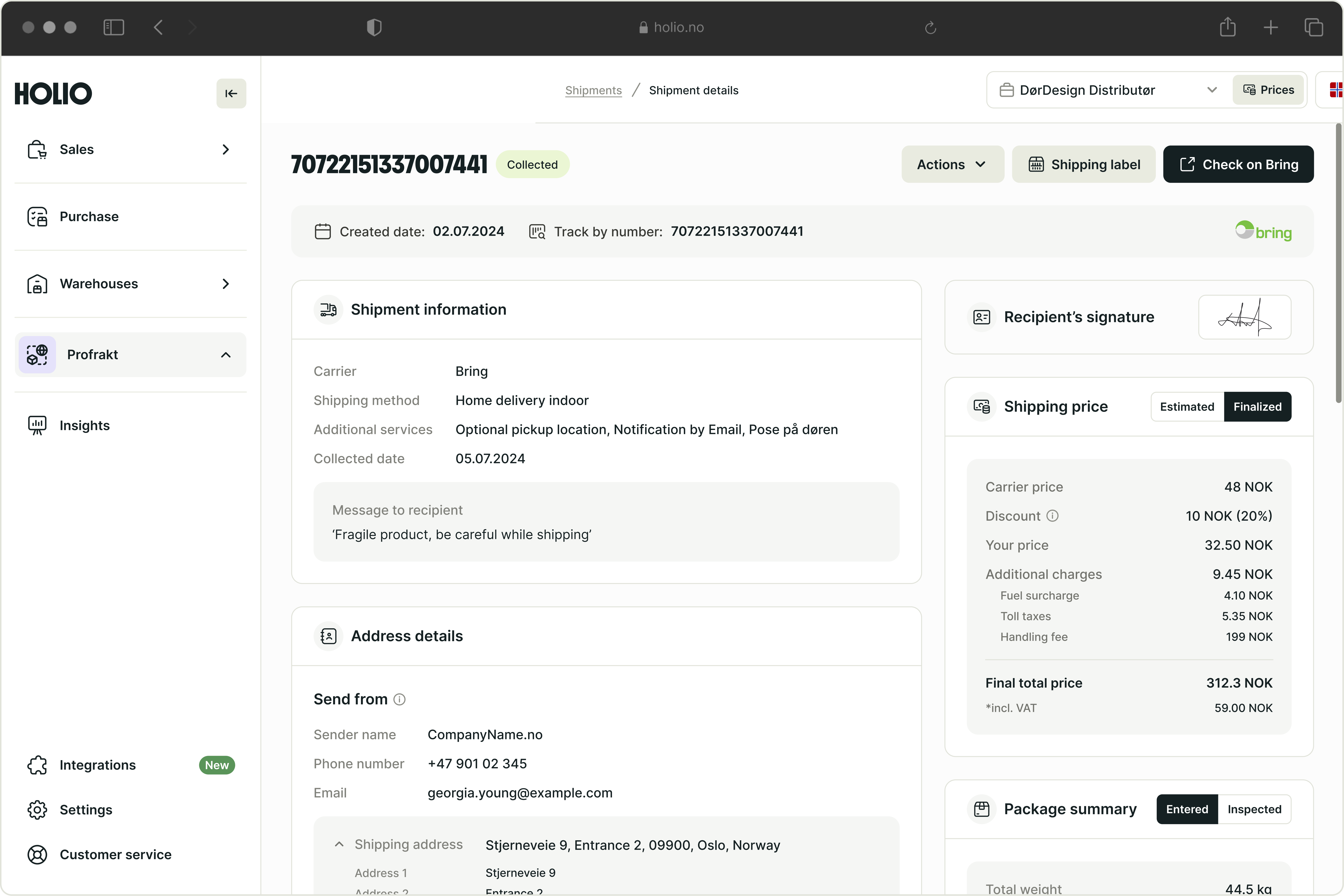 Seamless delivery management for every shipment.