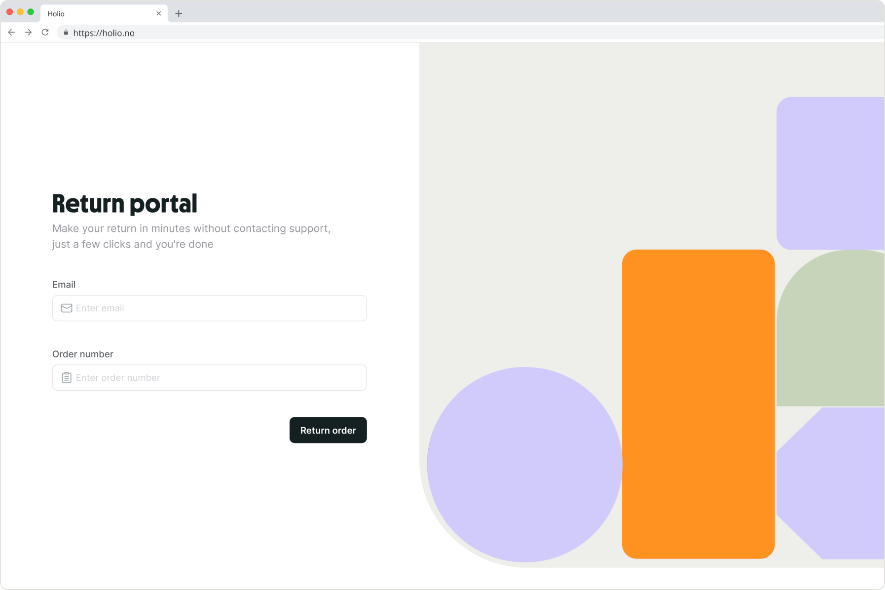 Simplify the entire returns process with Holio